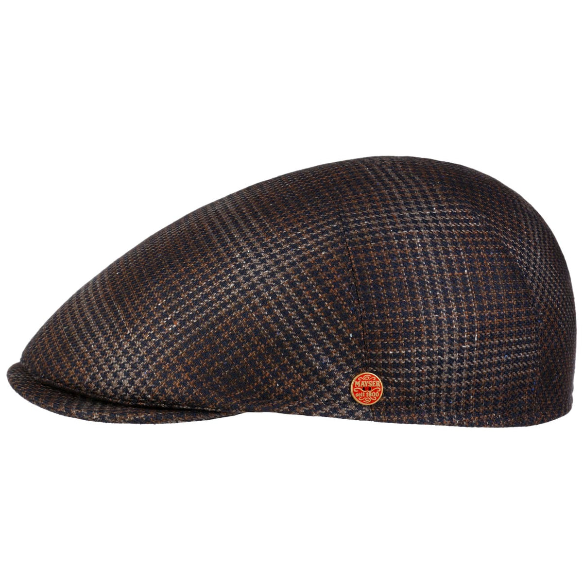 Simon Flat Cap i Silke og Nyull braun 2