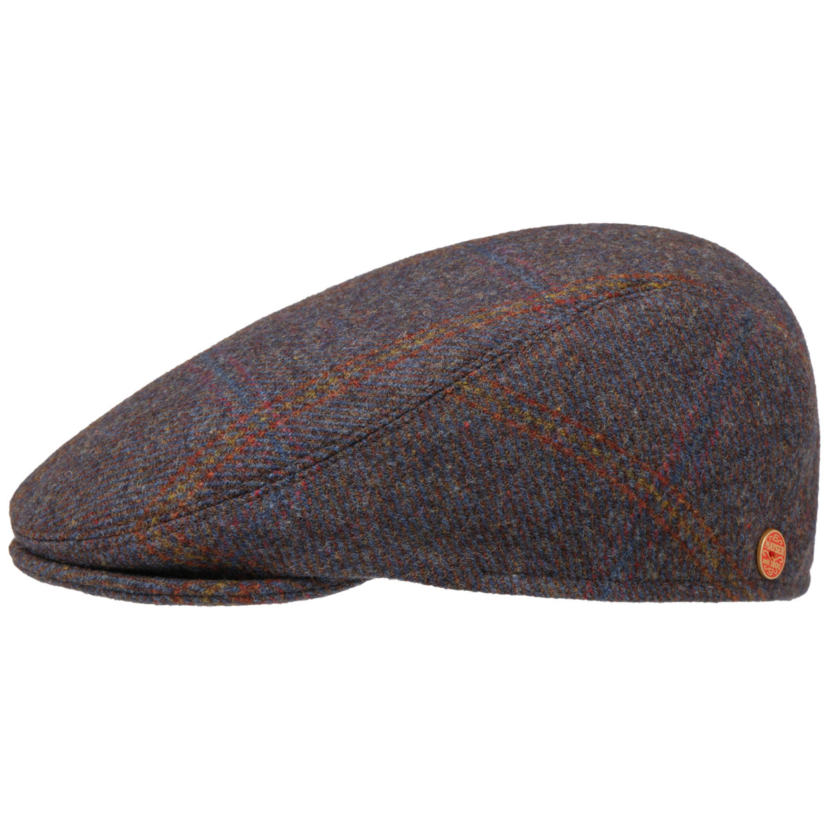 Erik Shetland Wool Flat Cap blau-grün 2