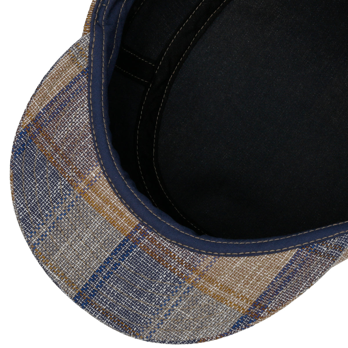Sören Check Army Cap beige-blau 4