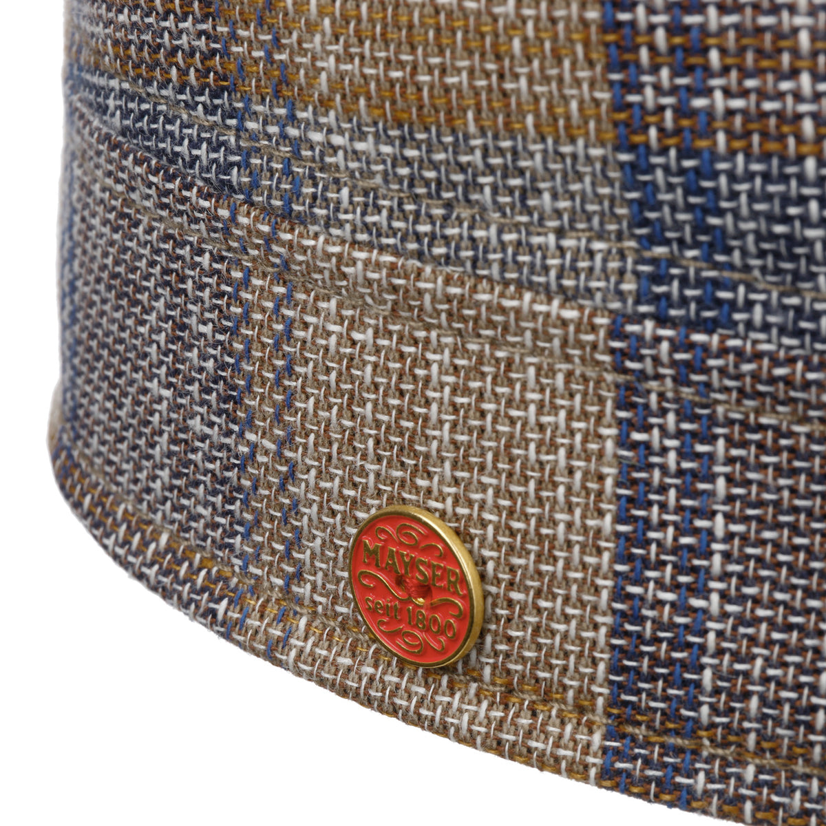Sören Check Army Cap beige-blau 6