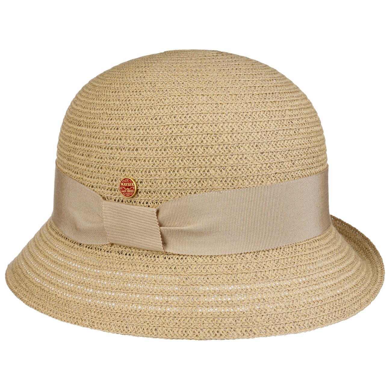 Chapeau en paille tressée en papier Nanni beige 4