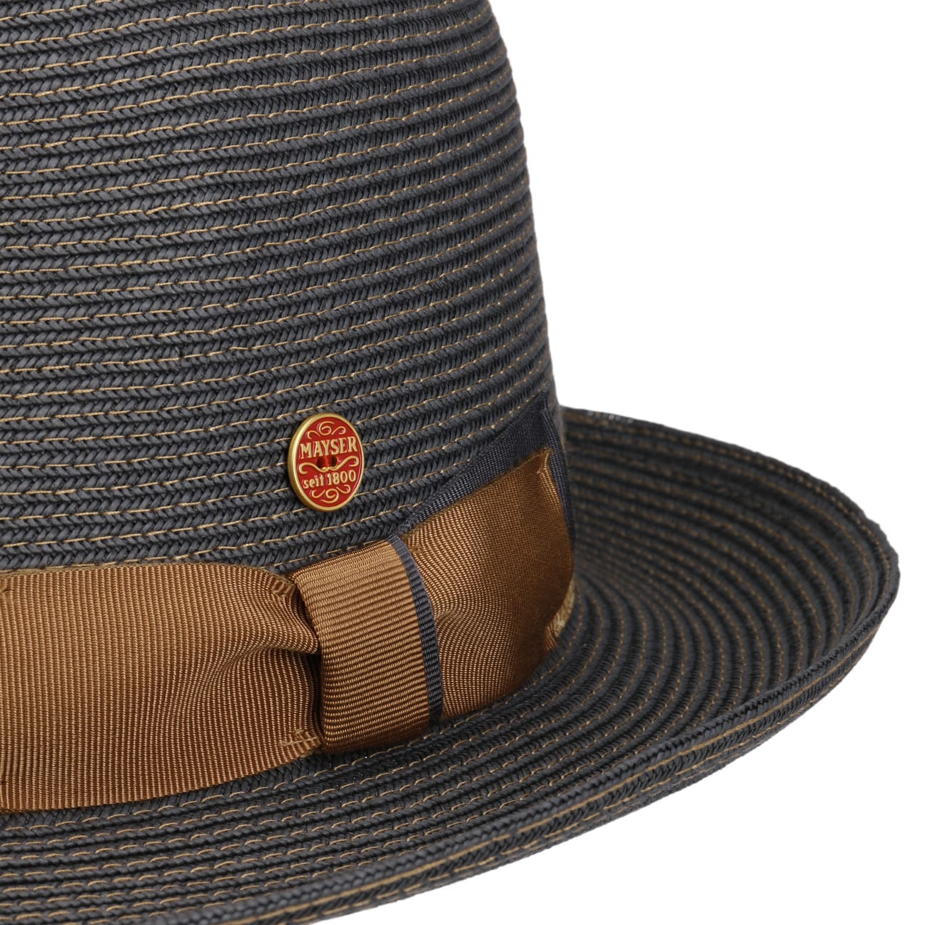 Samuel Livorno Fedora Stråhatt grau-beige 20