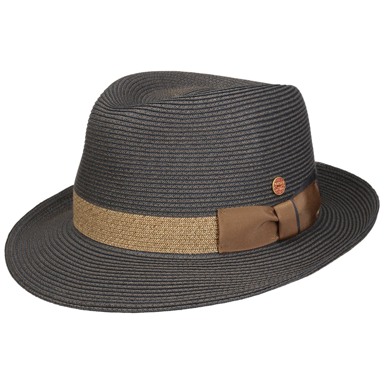 Samuel Livorno Fedora Stråhatt grau-beige 21