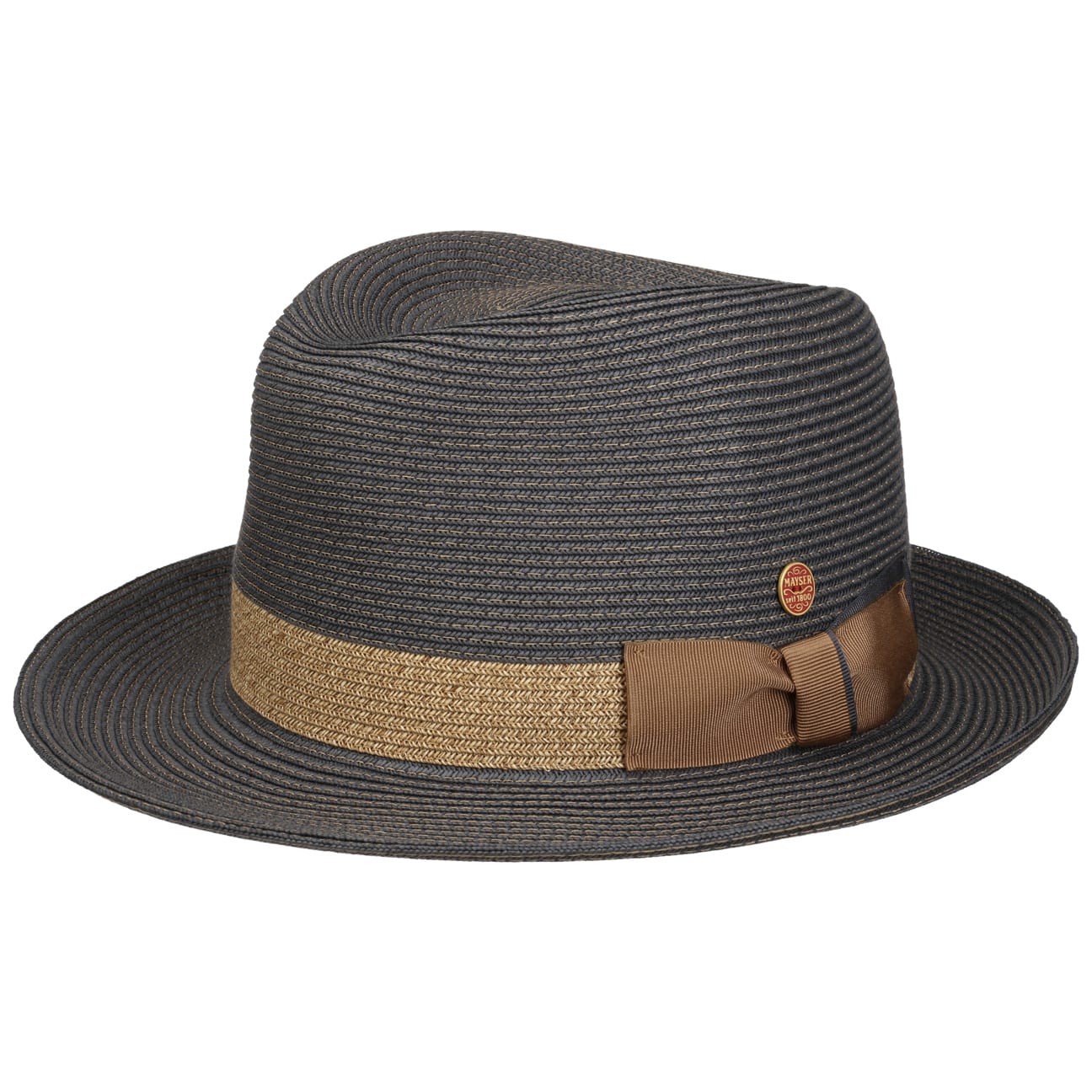 Chapeau fedora en paille Samuel Livorno grau-beige 13