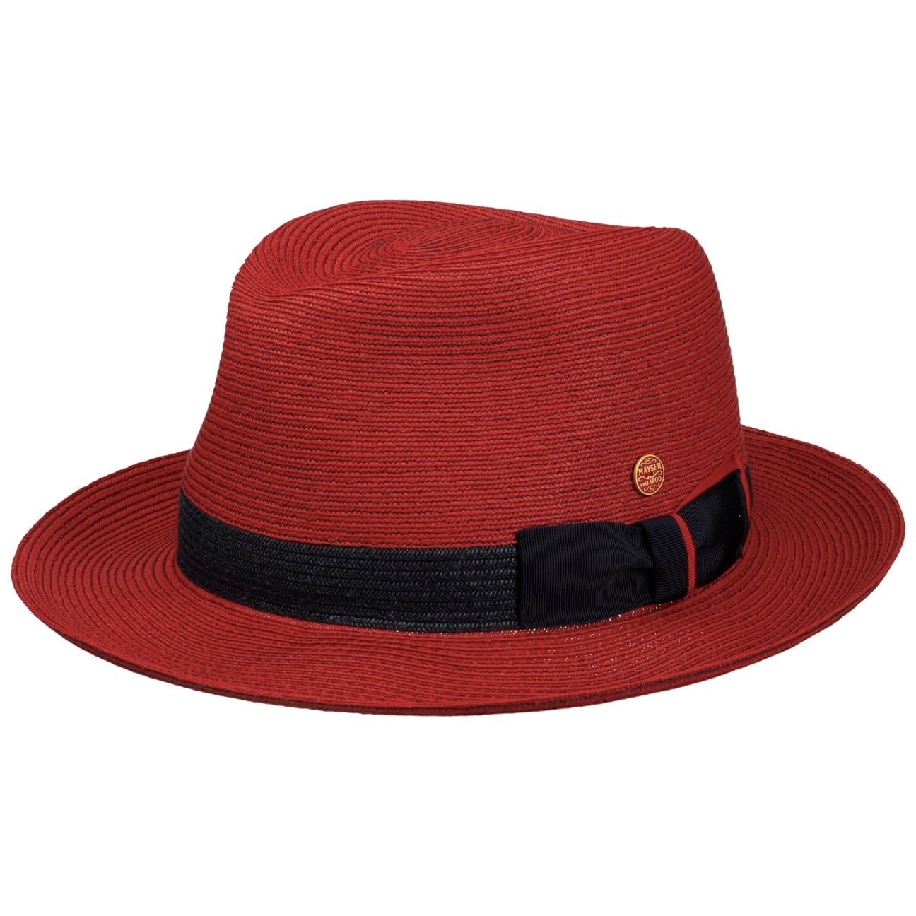 Samuel Livorno Fedora Strohhut rot 9