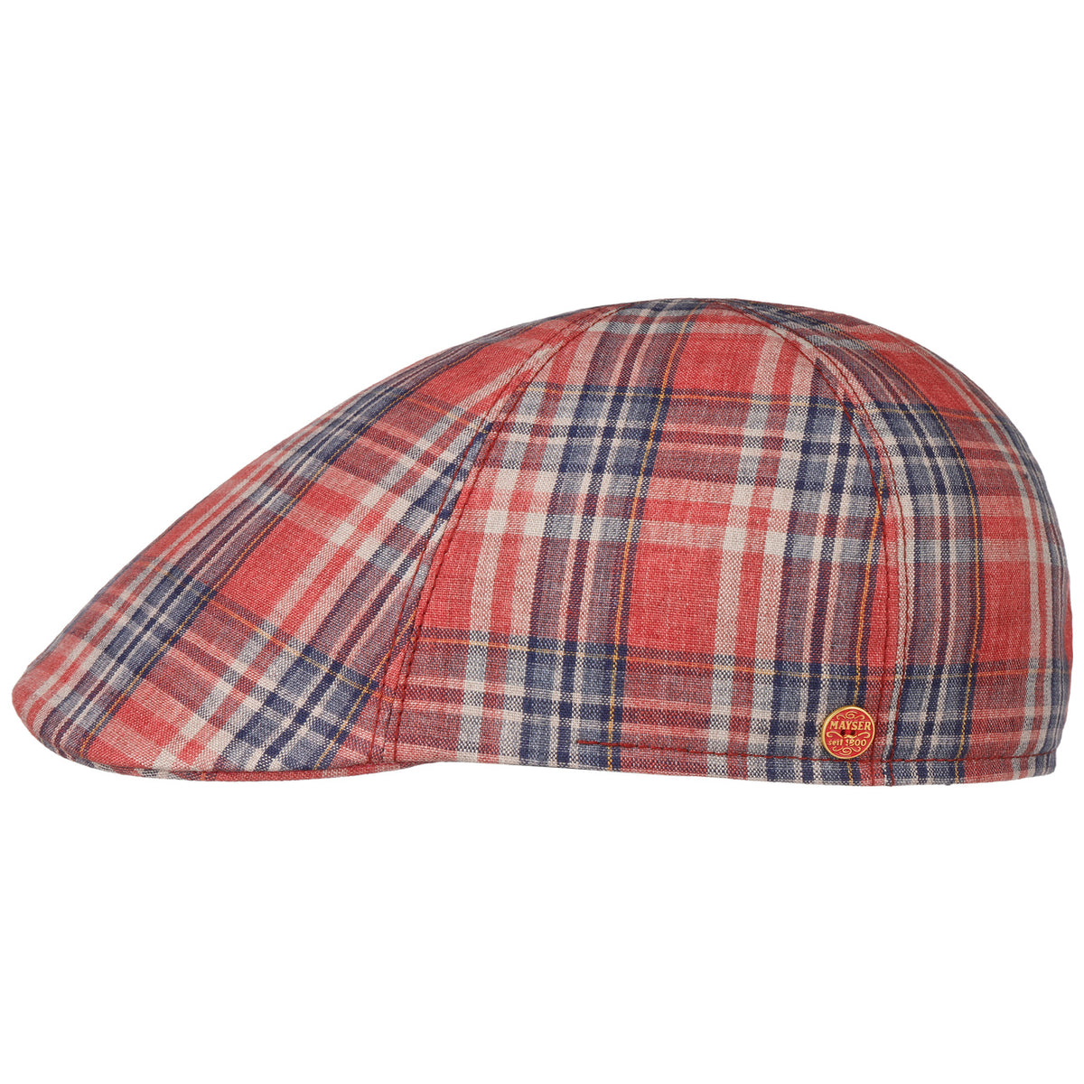 Paddy Check Flat Cap rot 2