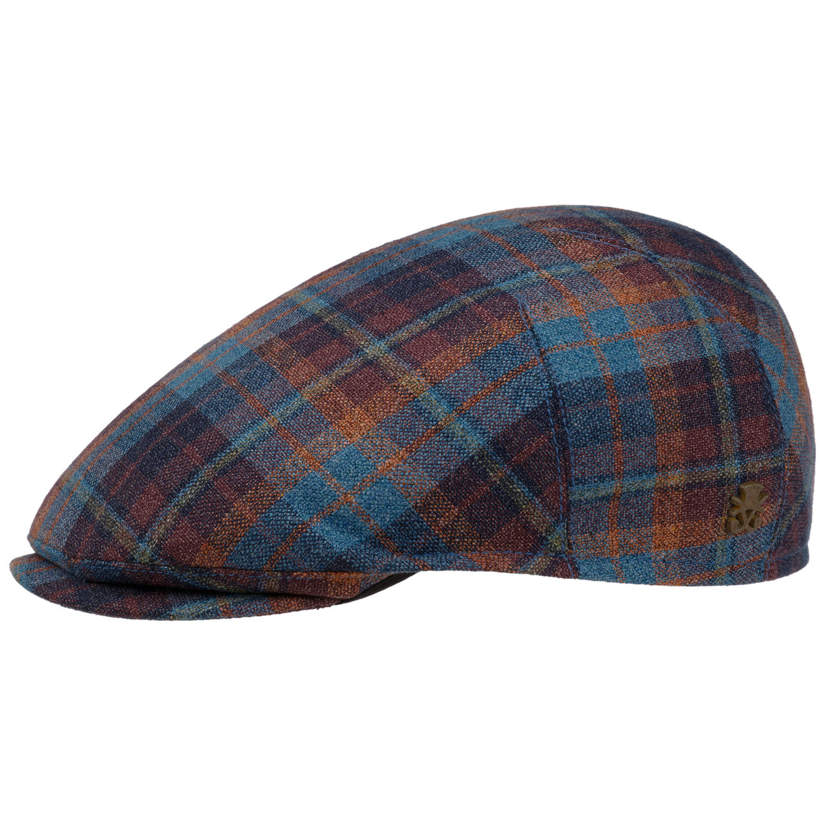 Pierce Zechbauer Silk Flat Cap blau 3