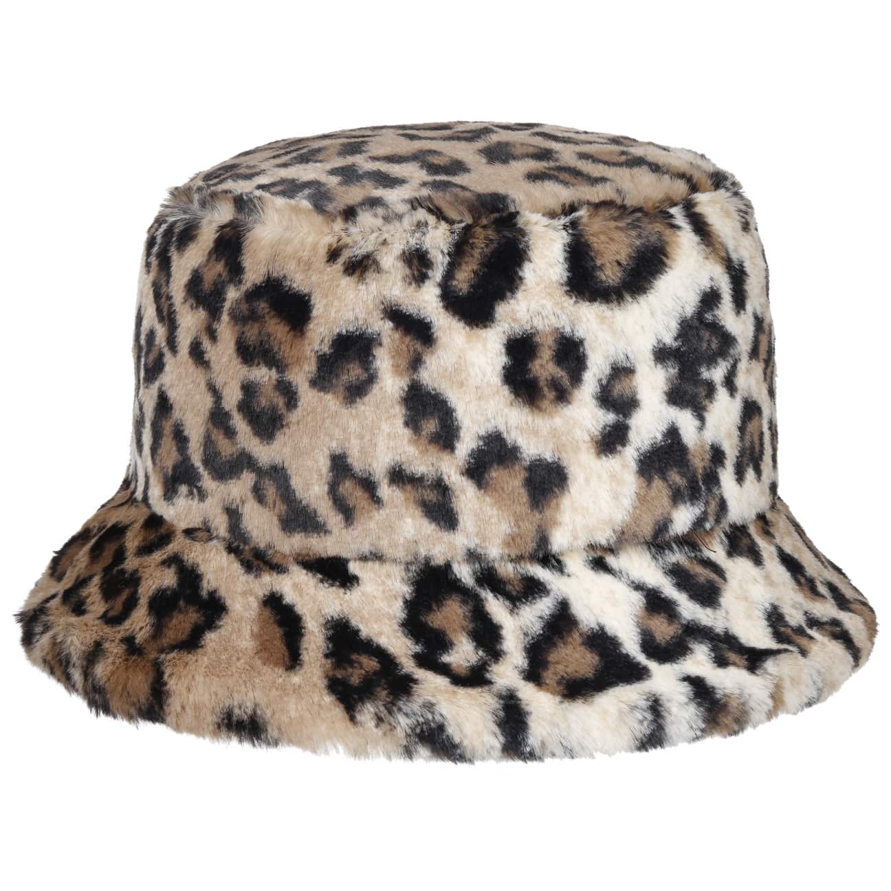 Ella Bucket Stoffhut mit Leomuster beige 