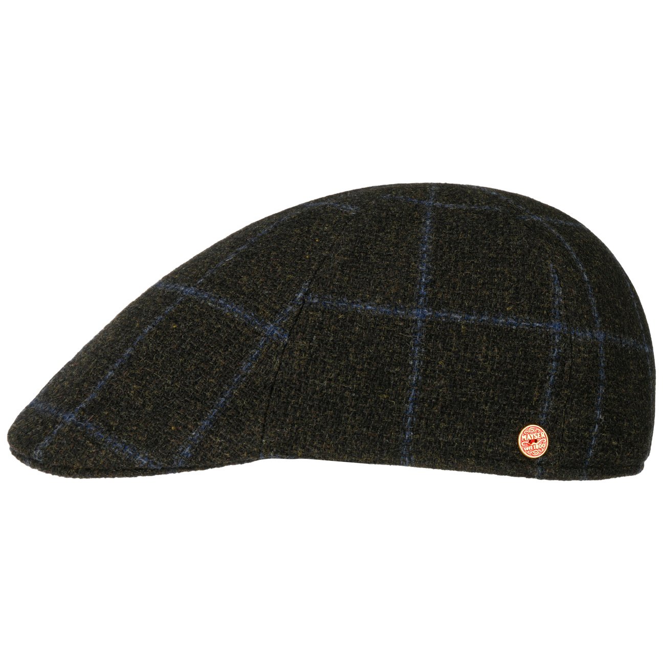 Casquette plate à carreaux en laine Paddy grün 