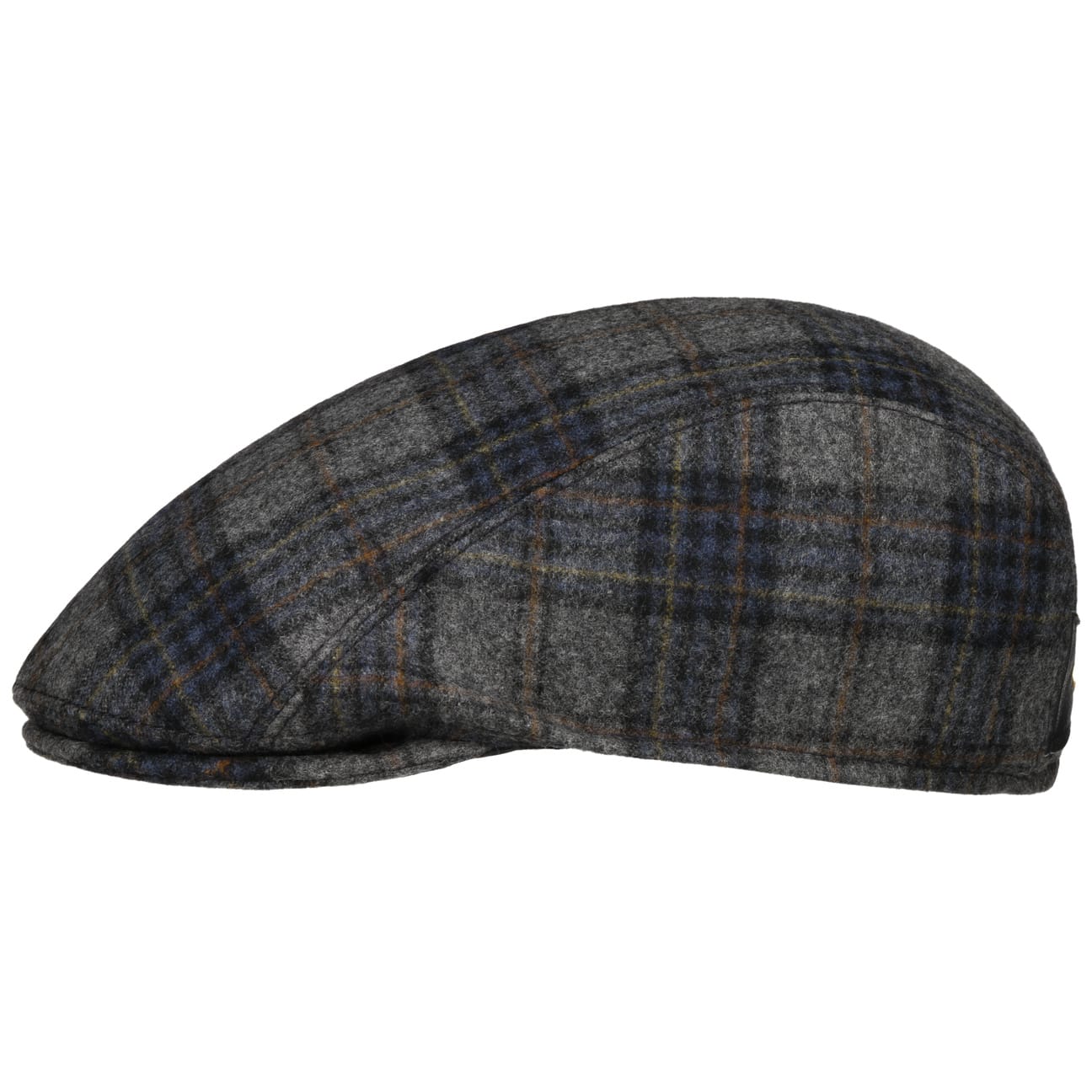 Lennart Shetland Check Flatcap grau-blau 