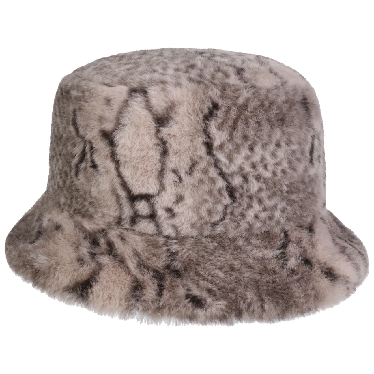 Ella Rose Bucket Fake Fur Cloth Hat rosa 