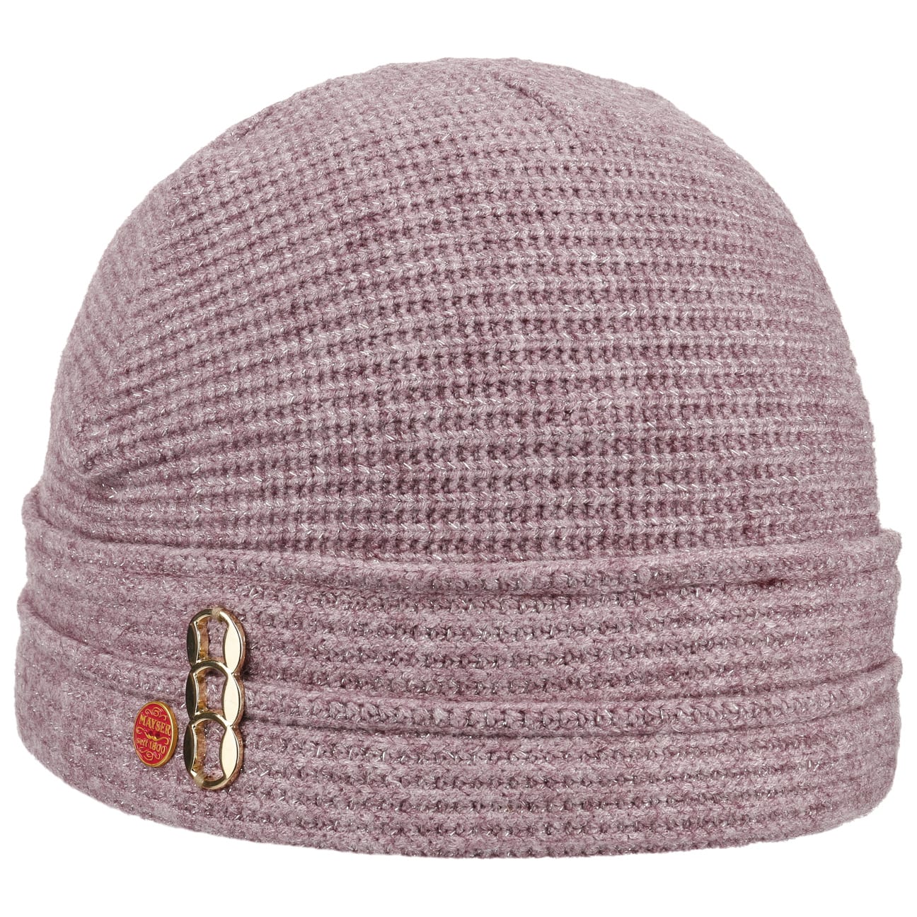 Frieda Lurex Beanie pflaume 