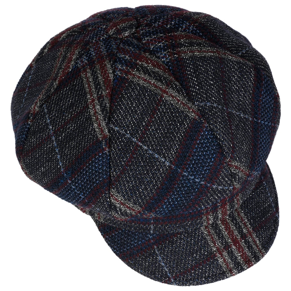 Cia Plaid Newsboy Cap blau 3
