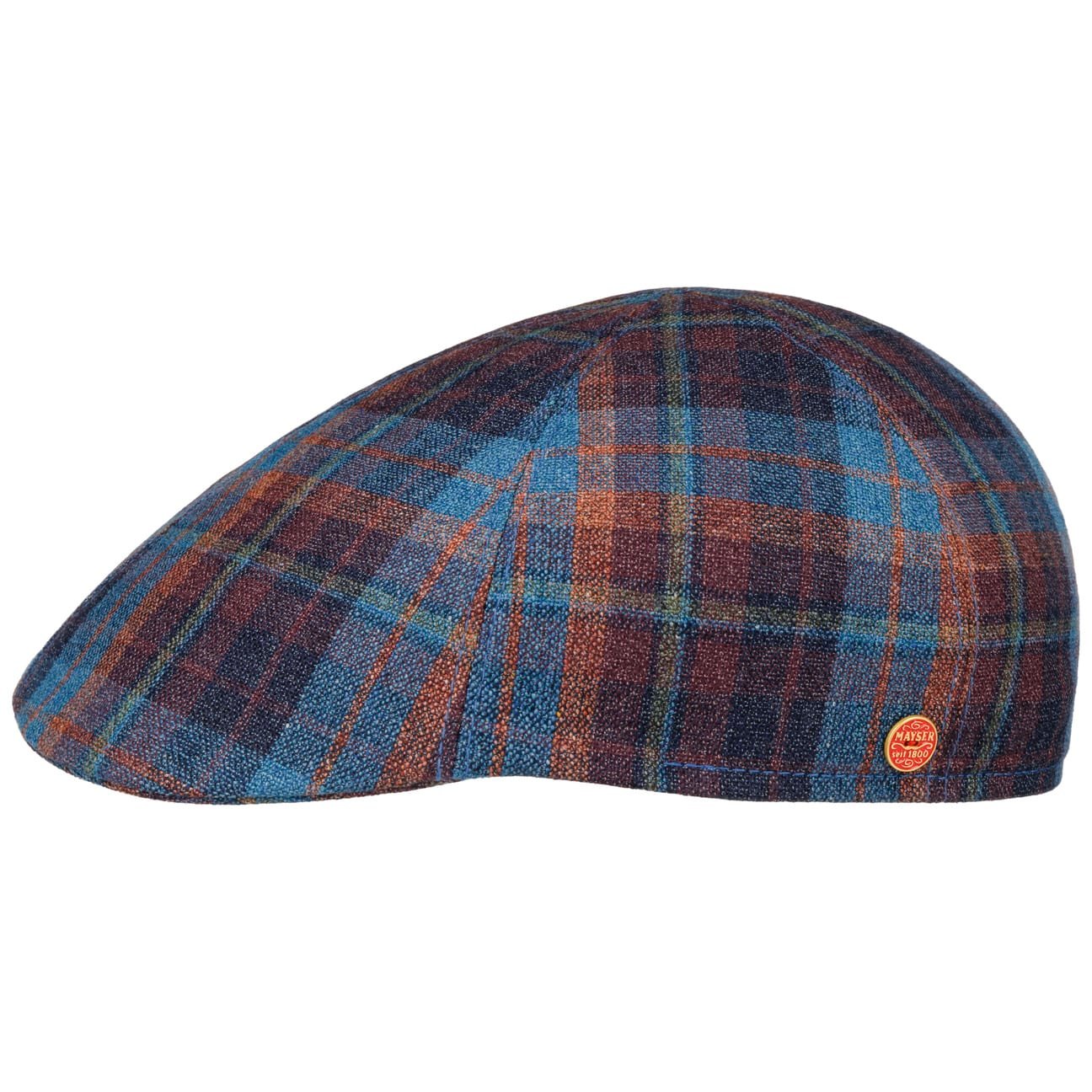 Paddy New Check Flatcap blau 