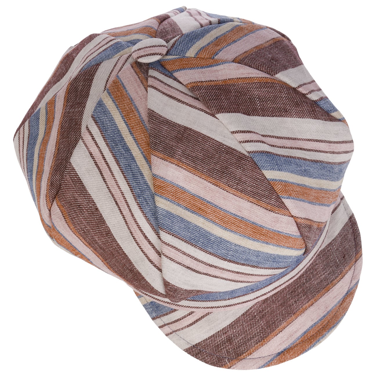 Anja Multicolor Stripes tidningspojkekeps braun 11
