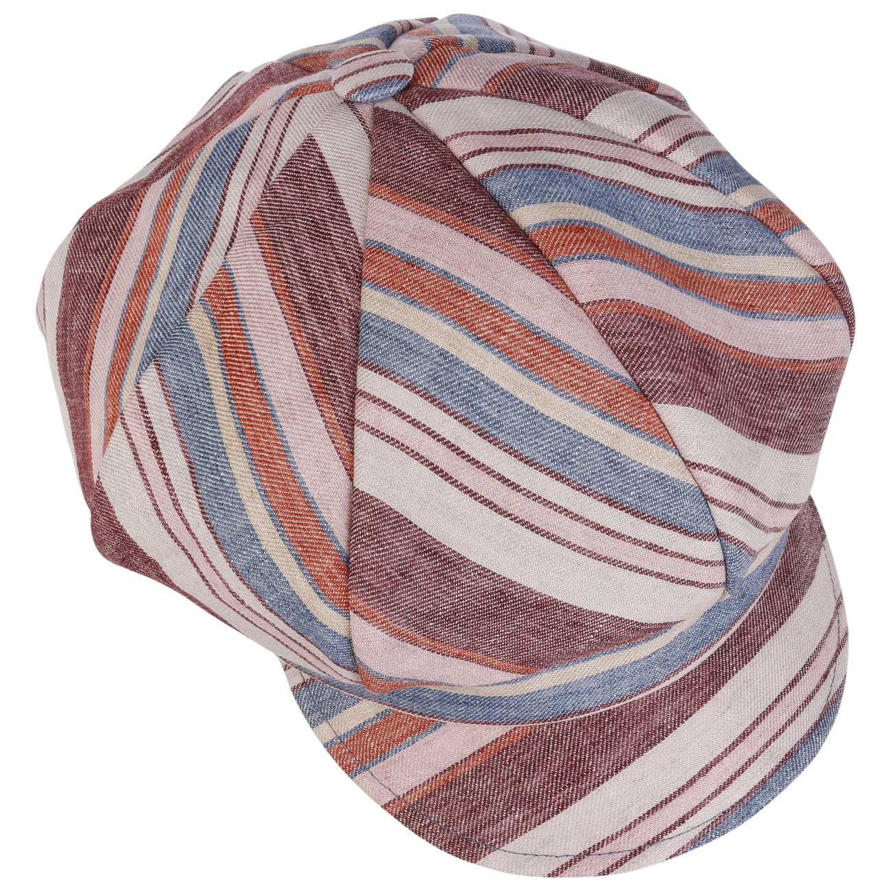 Anja Multicolor Stripes tidningspojkekeps bordeaux 7