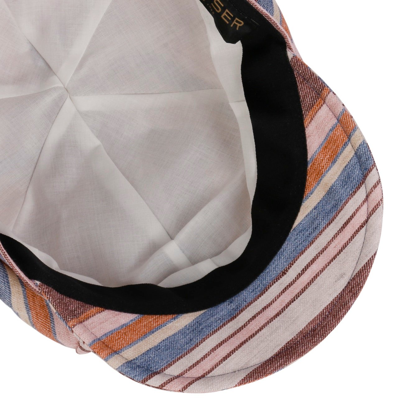 Anja Multicolor Stripes tidningspojkekeps braun 12