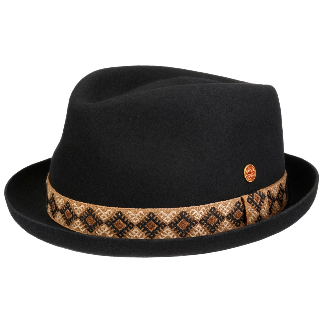 Samu Pork Pie Wollhut schwarz 