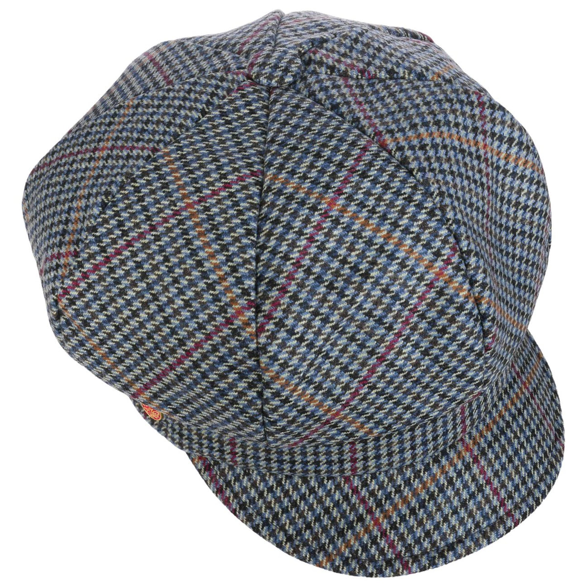 Camilla British Houndstooth Newsboy Cap blau 7