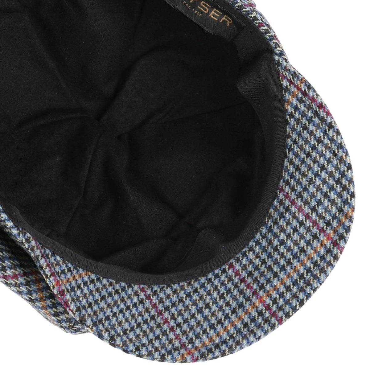 Camilla British Houndstooth Newsboy Cap blau 8