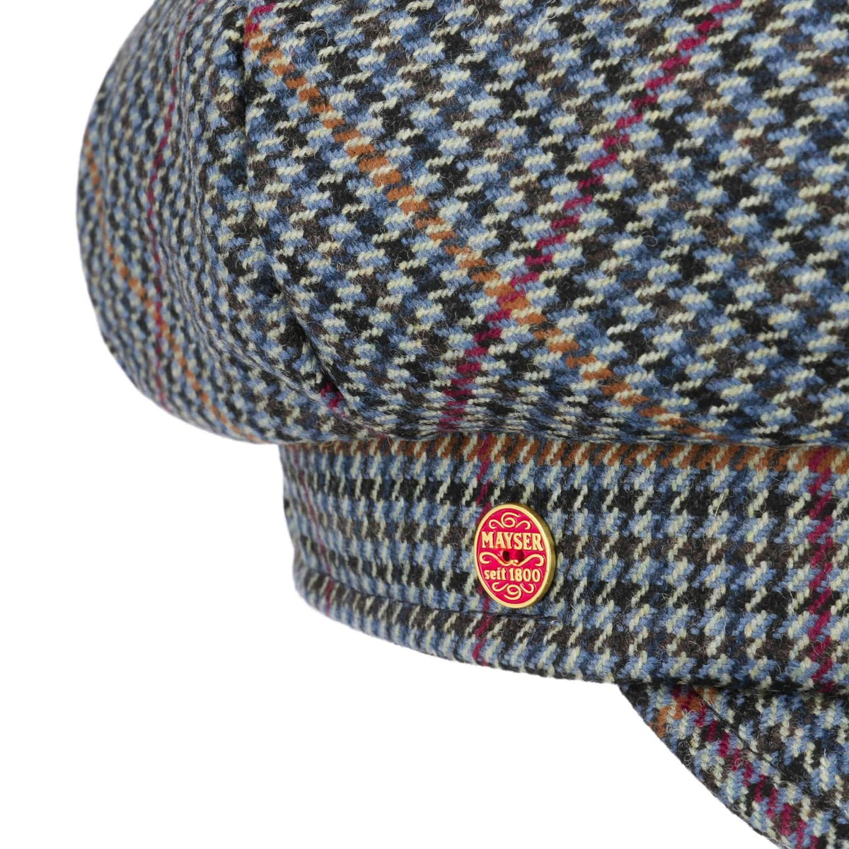 Camilla British Houndstooth Newsboy Cap blau 9