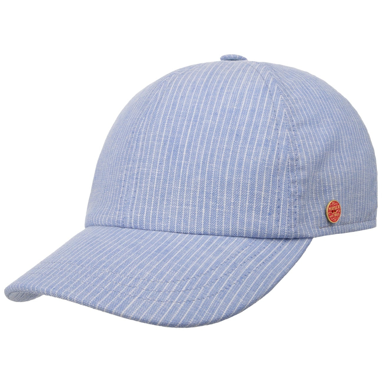 Rosie Stripes Leinen Baumwolle Cap hellblau 1