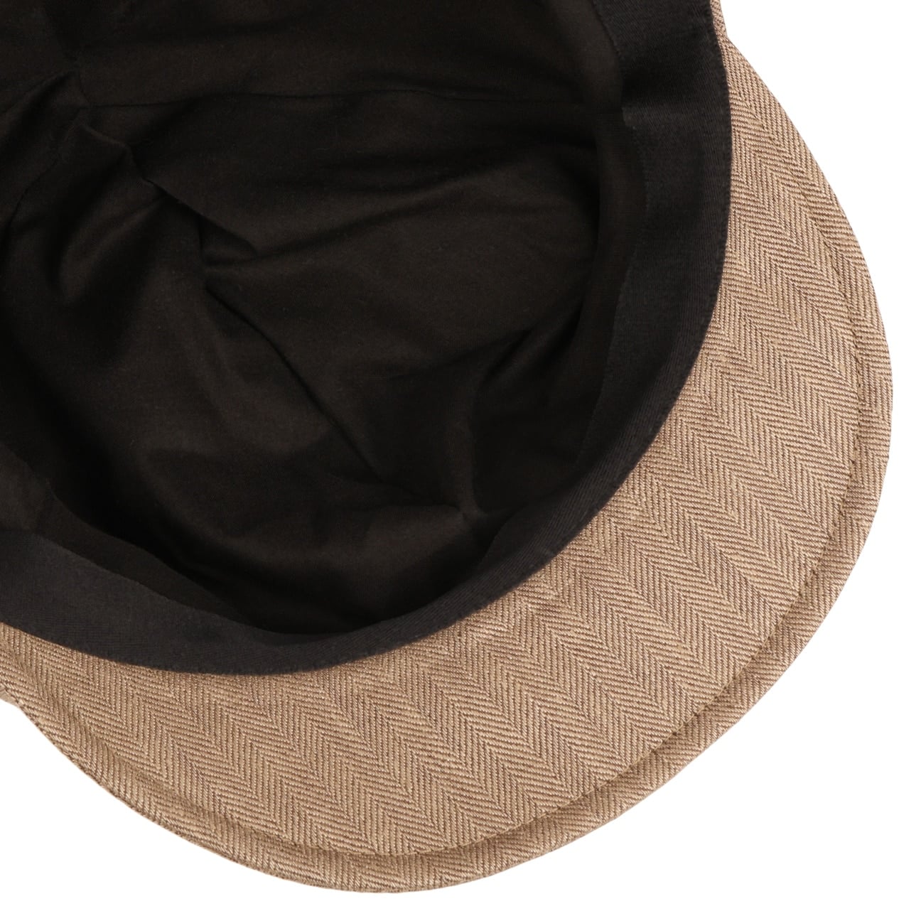 Anja Herringbone Leinen Ballonmütze beige 3