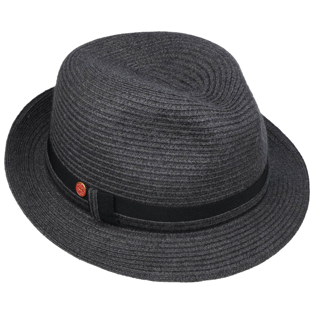 Braided Trilby Stoffhut anthrazit 2