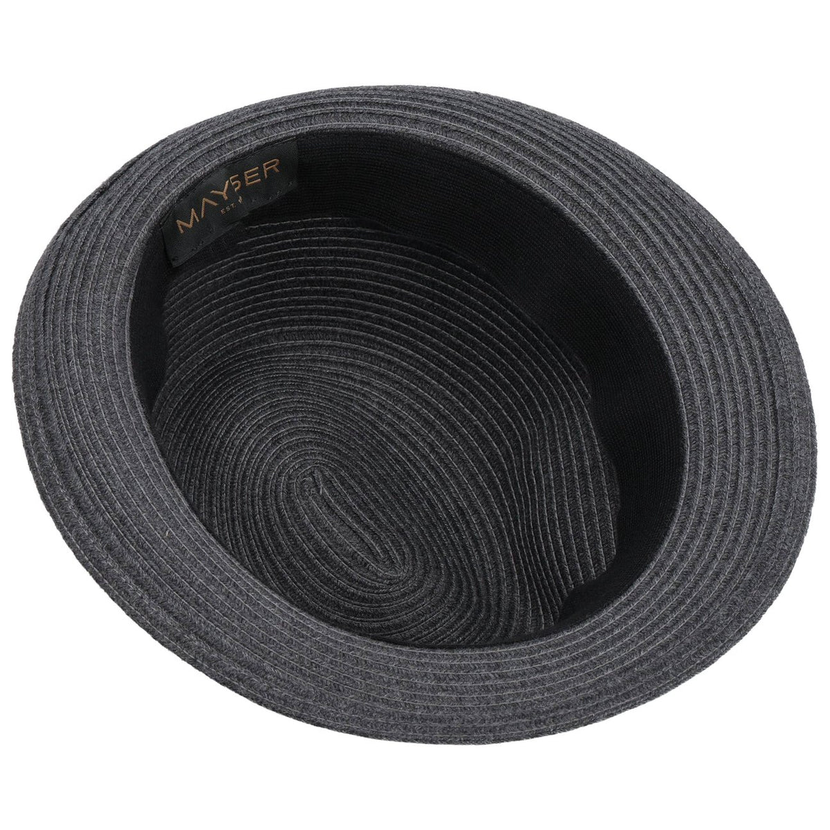 Braided Trilby Stoffhut anthrazit 3