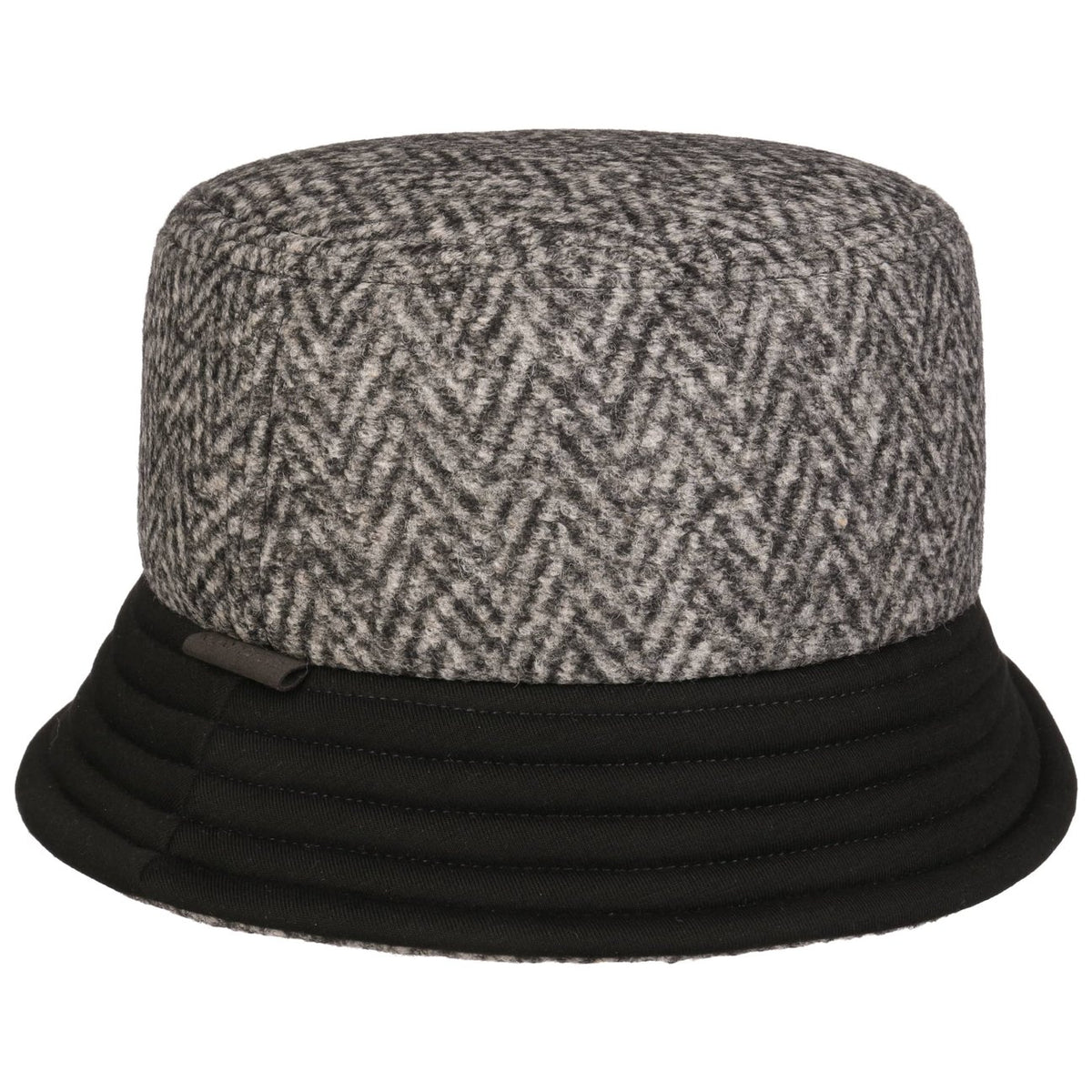 Maite Bucket Damenhut grau-schwarz 1