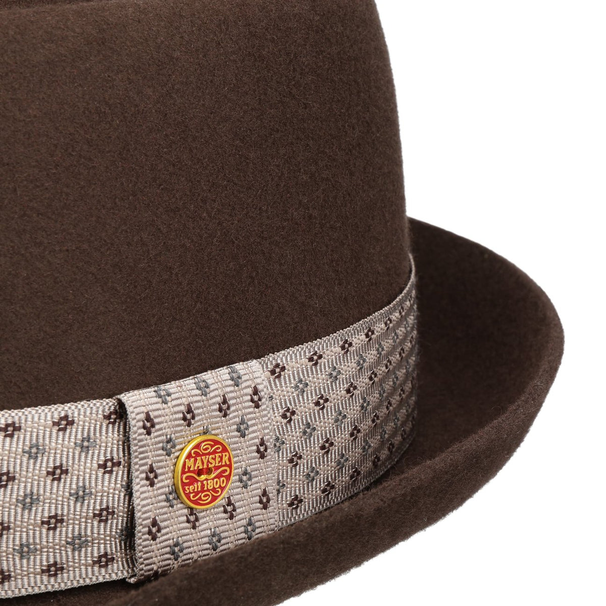 Gareth Diamond Band Pork Pie Wollhut braun 3