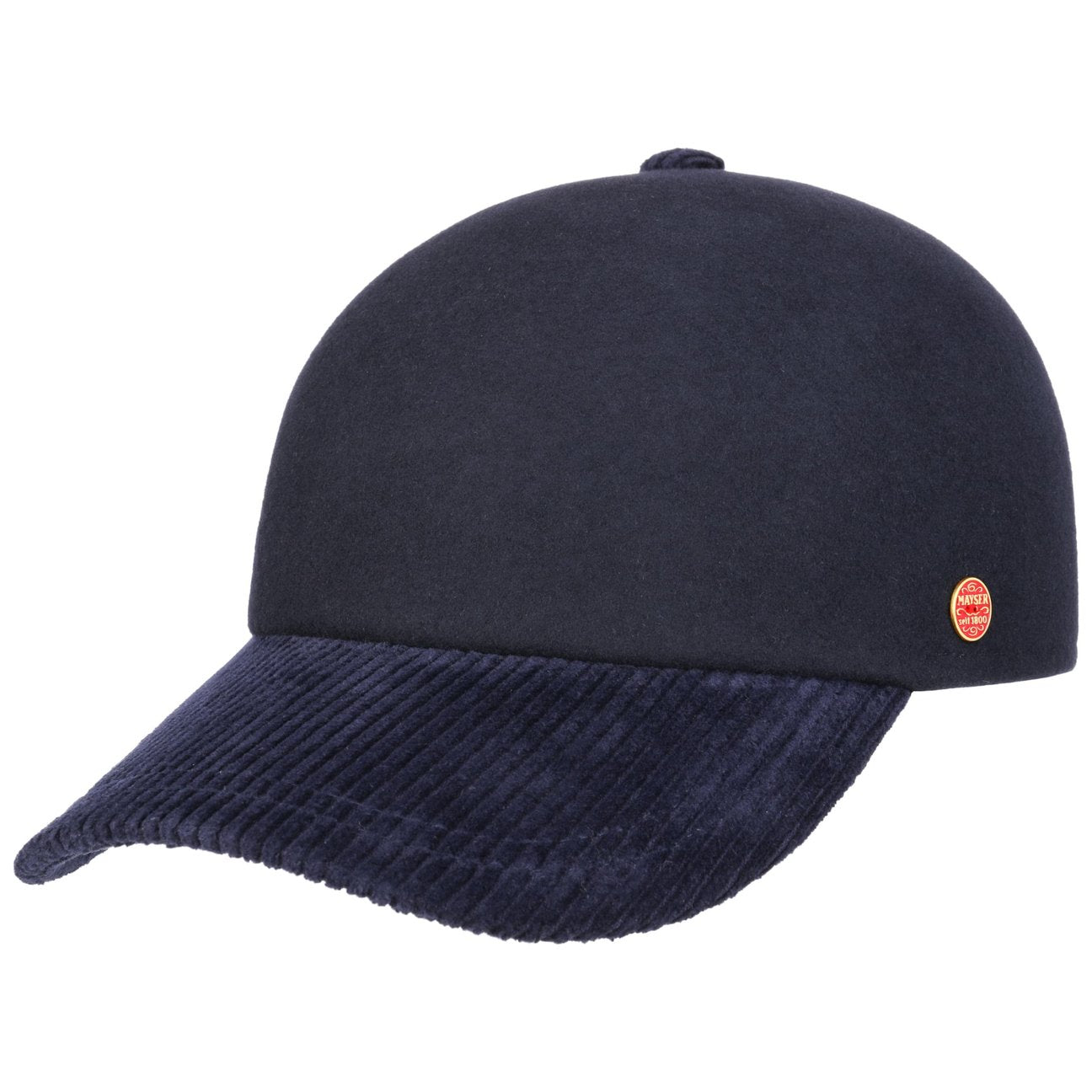 Wool Cashmere Cap mit Cordschirm dunkelblau 13