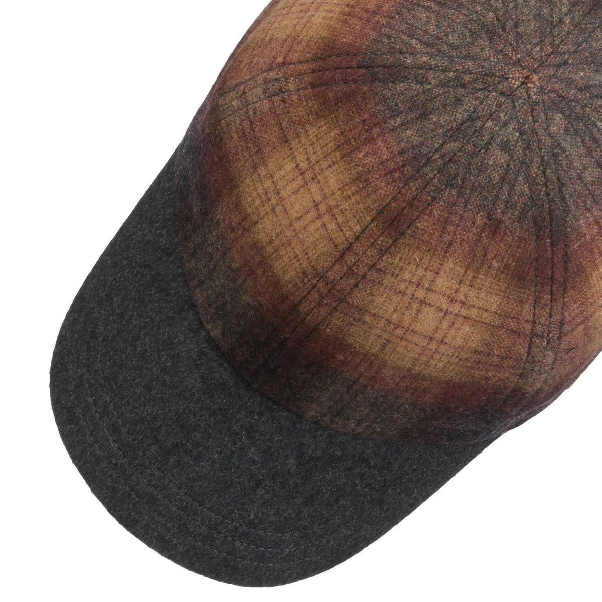 Lars Fading Check Cap camel 2