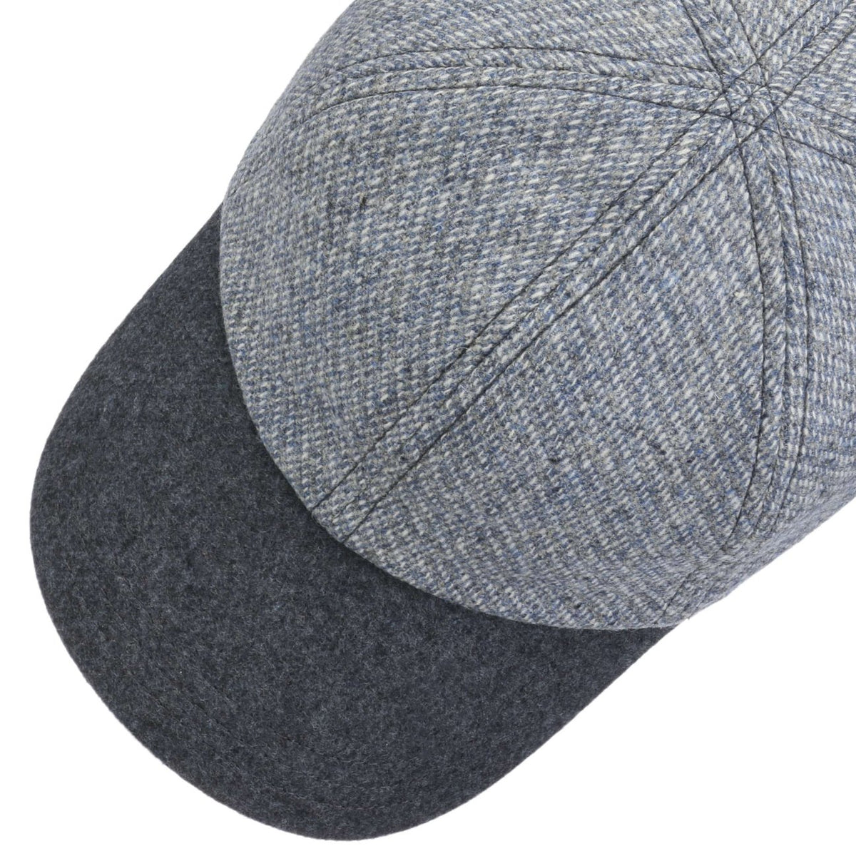 Lars Merino Cap grau-blau 2