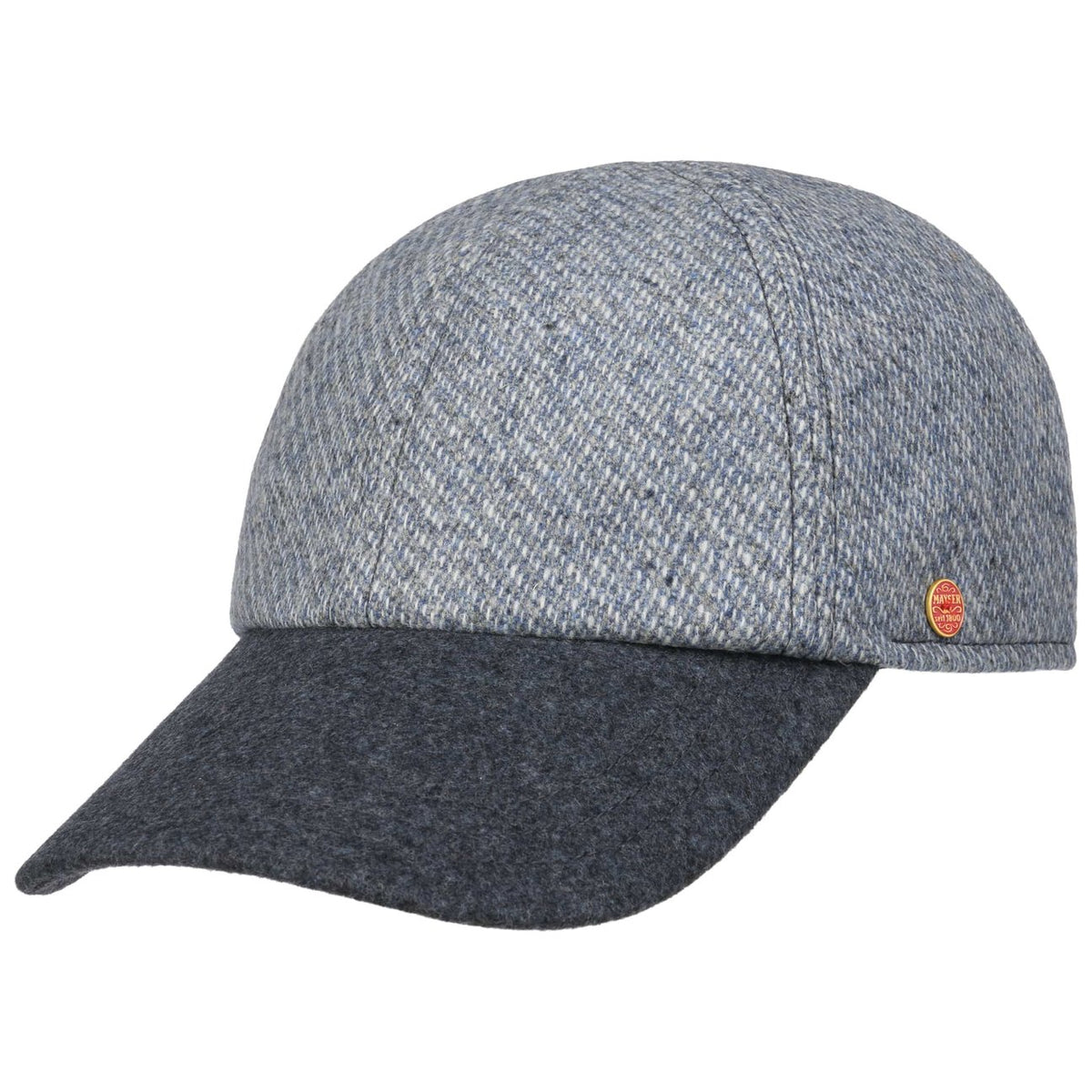 Lars Merino Cap grau-blau 1