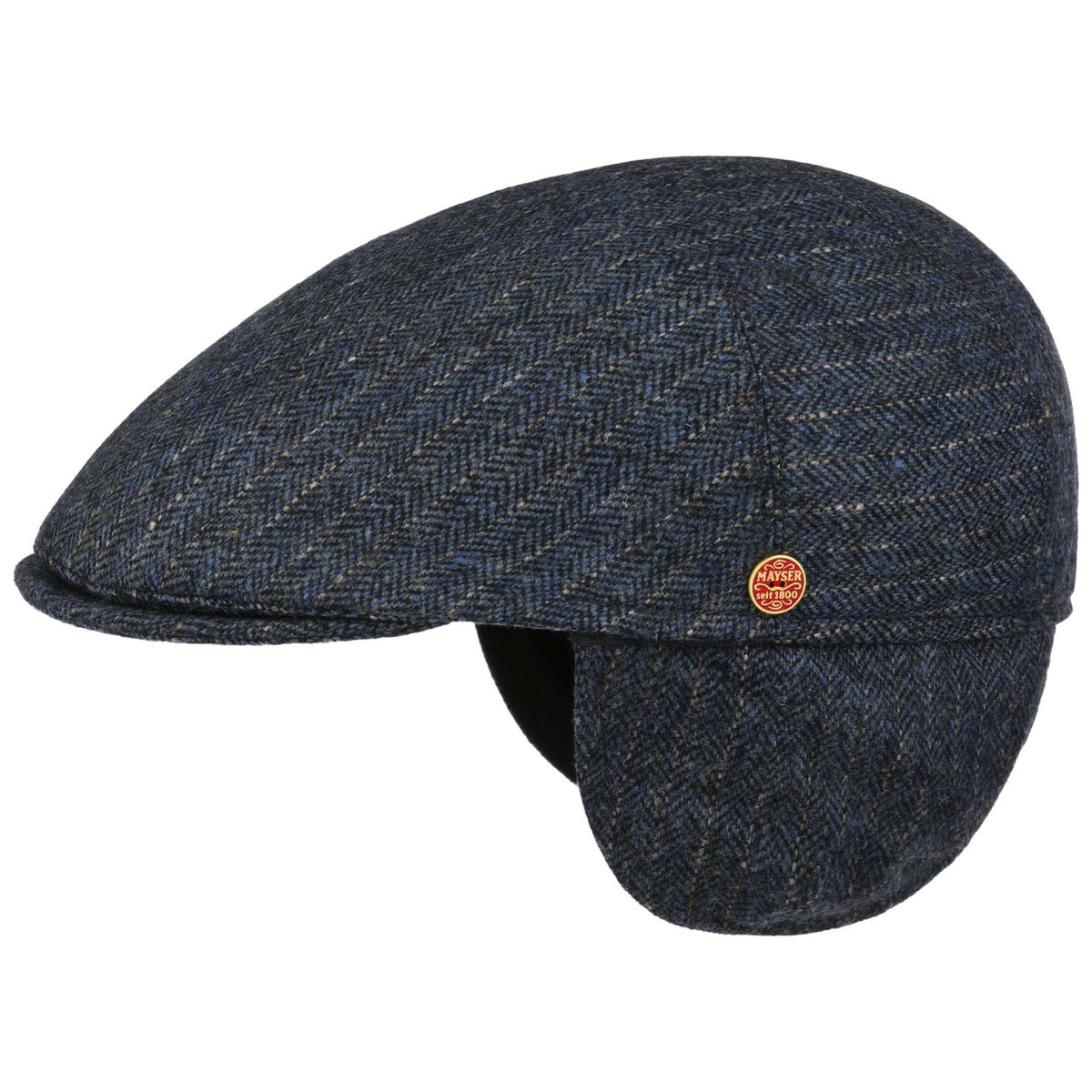 Sidney Brit Chic Merino Flatcap blau 1