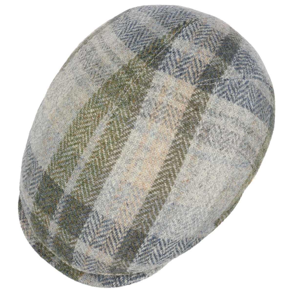 Harris Tweed Flatcap mit Ohrenklappen grün 2