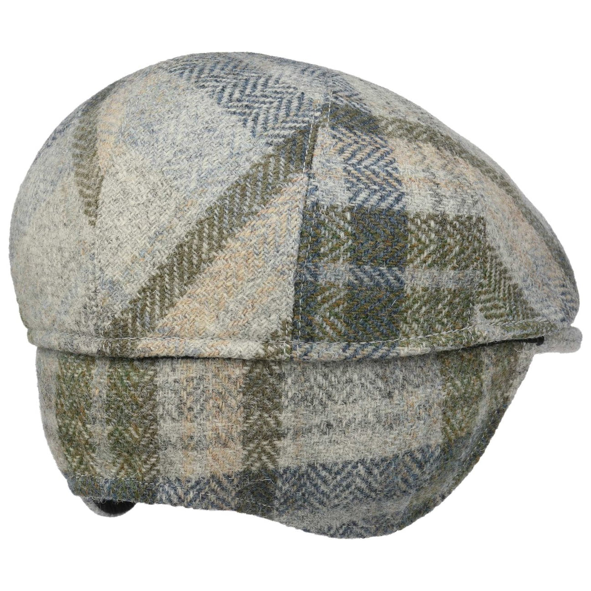 Harris Tweed Flatcap mit Ohrenklappen grün 4