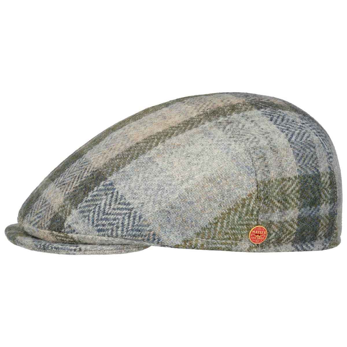 Harris Tweed Flatcap mit Ohrenklappen grün 6