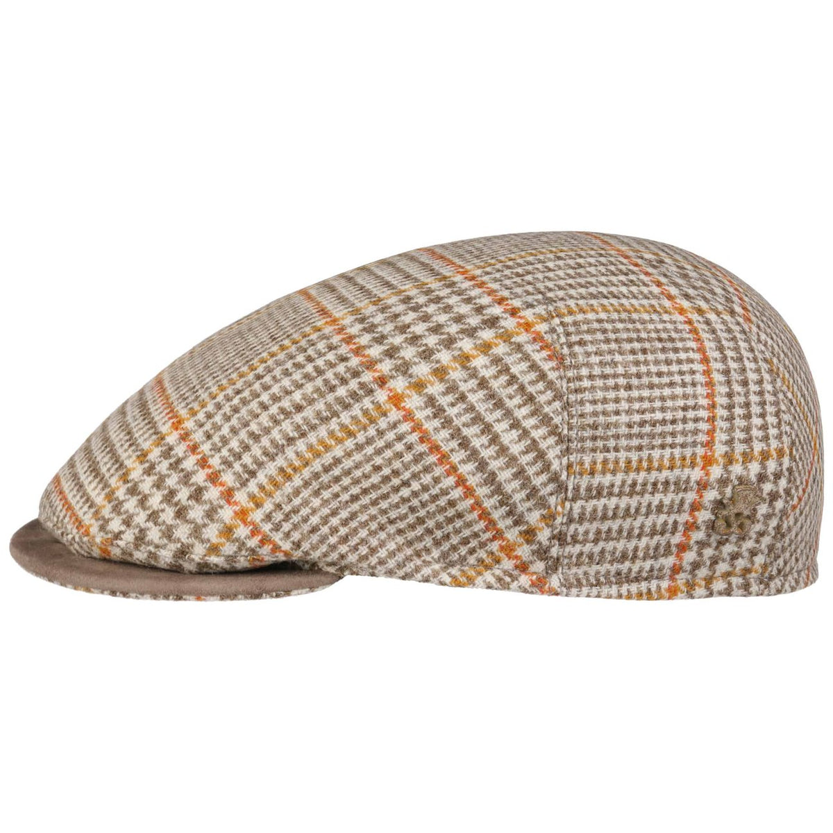Marzio Glencheck Flatcap Zechbauer beige 1
