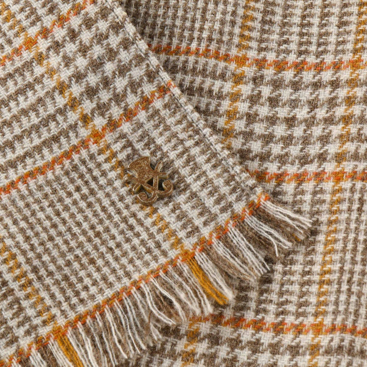 Marzio Houndstooth Schal Zechbauer beige 2