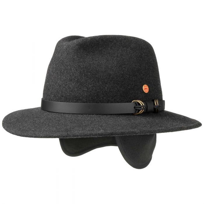 MAYSER Chapeau en feutre brun mouchet\u00e9 style d\u00e9contract\u00e9 Accessoires Chapeaux Chapeaux en feutre 