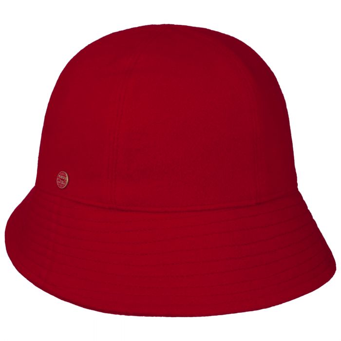 Gerda Pascal Asym Brim Wool Hat red