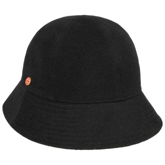 Gerda Pascal Asym Brim Wool Hat black
