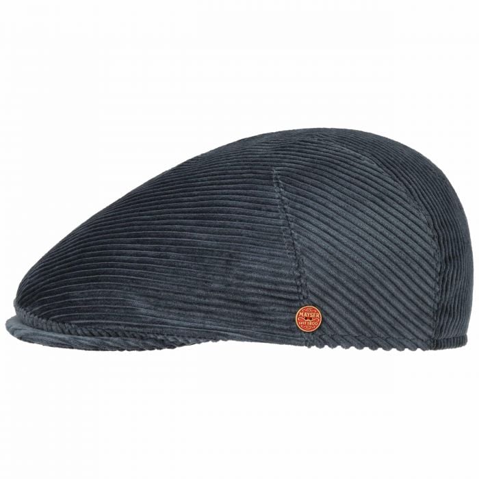 Sidney Cross Cord Flatcap blau